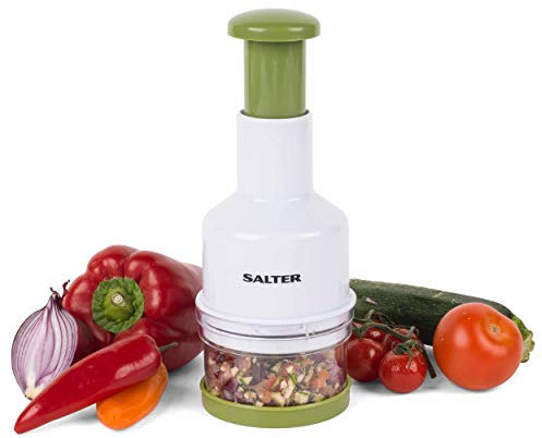 Salter BW03823 Fruit and Vegetable Press Chopper, White/Green