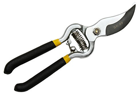 NUZAMAS Bypass Gartenschere 20,3 cm Edelstahl Garten-Hand Gartenscheren Cutter Bush, Strauch und Heckenschere Nagelknipser Garten Schere Schwarz