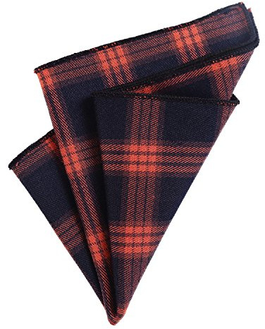 DonDon Herren Hanky hochwertiges Einstecktuch 23 x 23 cm Baumwolle kariert Karo Karomuster