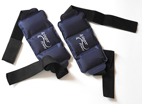 Lot de 2 Compresses De Gel Chaud Froid Avec Ceintures De Maintien - 350 grammes - 24x12cm - Couverture Robuste En Nylon
