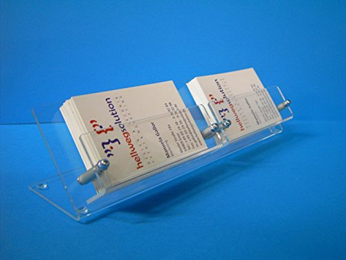 Acrylglastechnik Danier 2-Fach Visitenkartenständer für Querformat