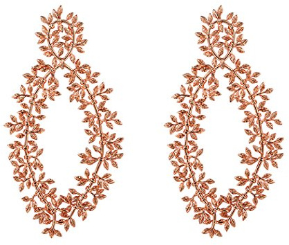 Suplight Ast Zweig Blätter Design Ohrstecker Roségold Vergoldet Statement Ohrringe Ear Studs Elegant Ohrschmuck Accessoire für Mädchen Frauen Hochzeit Party Geburtstag