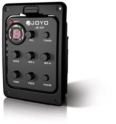 JOYO JE-307 5-Band EQ Equalizer Akustikgitarre Vorverstärker Phase Piezo Pickup Tuner