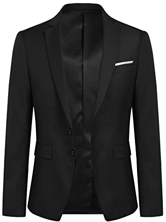 YOUTHUP Herr blazer Slim Fit 2 knappar formell vardaglig kostym jacka bröllop smoking jackor