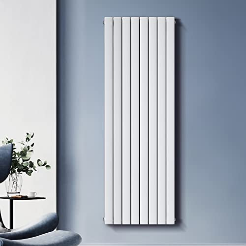 ELEGANT Design - Termosifone piatto per il bagno, a doppio strato, colore: bianco