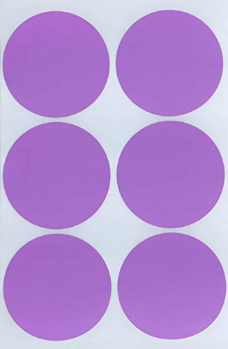 Sticker Pastell Lila 50 mm runde Aufkleber – 5 cm Klebepunkte 72 Stück von Royal Green