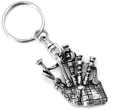 Pewter Keychains Porte-clés Cornemuse Écossaise Écosse en étain avec Pochette Cadeau