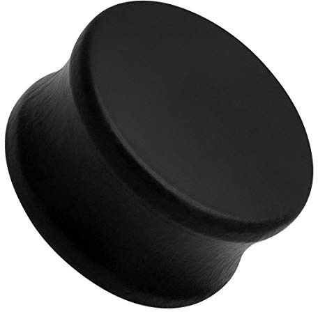 SoulCats® plugg trä kött tunnel tub träplugg dubbel utsvängd, colore: 20 Mm Black, cod. T66_7