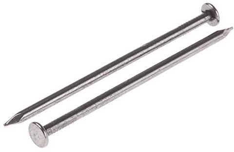 RS PRO Nägel, Drahtstifte L. 65mm, Ø 2.65mm, Typ Rundkopfnagel, Glänzend FlachrundStahl, 500g