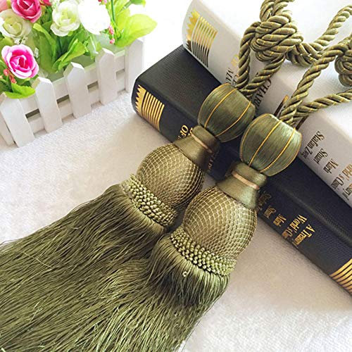 Fermatende 2 Pezzi Oro Appeso Palla 11 Colori Gancio per Tende Appeso Palla Fasciatura Frustata Decorazione Lobbing Nappa Decorazione della Casa 4