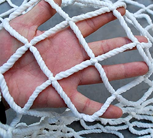 DHGTEP Balkon Sicherheitsnetze Aus Weißem Nylon Treppe Fenster Sicherheit Schutz Zaun Katzen Kinder Kleinkind Safe Deck Anti Falling Net Garden Net Safe Fence (Farbe : Weiß, Größe : 1.5X1M)