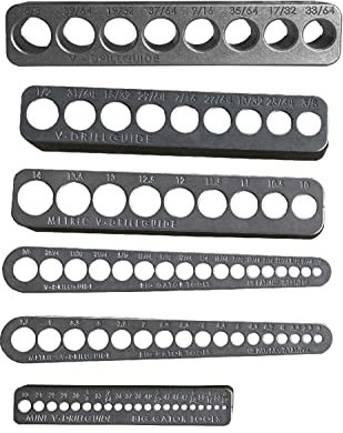 Big Gator Drill Set - 6 pc set - Big Gator Tools V-DrillGuides