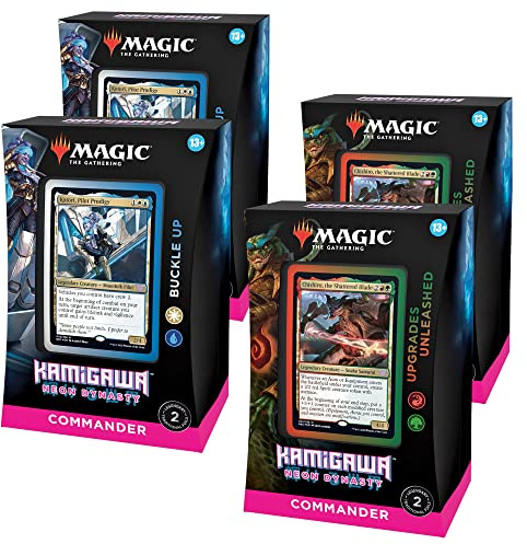 Magic The Gathering Wizards of The Coast Kamigawa: Neon Dynasty Commander Decks Display (4) English