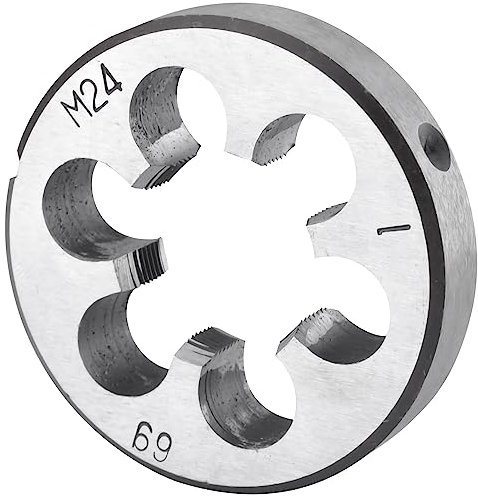 Burkit Metrische M24 x 1 runde Gewindeschneideisen, M24 x 1,0 Maschinengewinde, Rechtshänder
