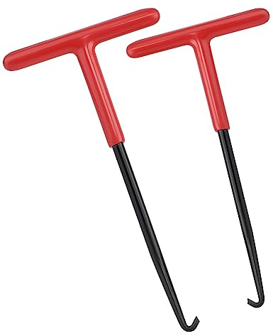 YAKLEE Auspuff Federhaken 2 Stück Motorrad Federzieher Bremse Federhaken Metall Federzug Haken T Haken Federzieher Stahl Federhaken für Motorrad Moped Fahrrad (16 * 8cm)