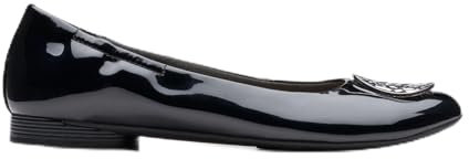 Clarks Collection Women's Loreleigh Ave Ballet Flat, Black Patent Synthetic, 9 Medium US