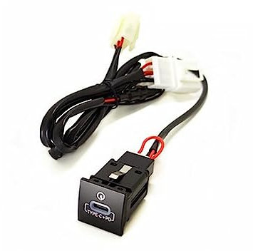 Adatto for VW Fit for Golf 6 Fit for Jetta 5 MK5 Fit for Scirocco 06-14 Caricabatteria USB for auto Presa PD Carica rapida QC3.0 Pulsante adattatore interfaccia accendisigari ( Color : Type C PD charg