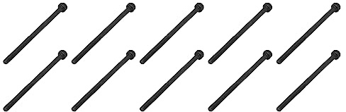 QUARKZMAN M3 x 55mm Sechskant Kopf Schrauben 12.9 Legierung Stahl 50 Stk. | Teilweise Gewinde Kappe Bolzenbefestiger für Haus Bau Gebäude Gerät Werkzeug Schwarz Schwenkkopf
