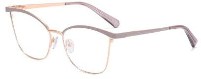 kachawoo Metallrahmen-Brille Cat Eye Gold Legs Clear Lens Eyewear Damen Anti-Blaulicht-Blockierbrille für Computer Office Lady (gold grey frame)