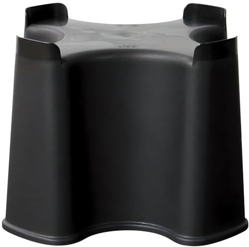 AMK® Ward Slim Space Saver Water Butt Stand Black Plastic Base Elevates Tap Access for 100L Rainwater Harvesting Collection Garden Accessory Sturdy Stable Weather Resistant Support Riser
