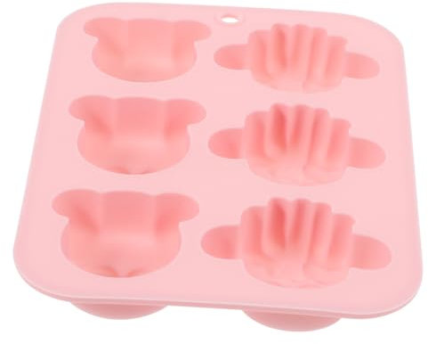 6 Stück Schaf Silikonform Rosa für Schokolade und Süßigkeiten