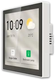 TUYA Smart Touch Monitor LCD Bedienfeld Smart Scene Control Display mit drahtloser Konnektivität für Smart Home Lichtschalter Steckdosen WIFI ZIgbee Touchscreen LX-BG-ZKP Luxus-Time