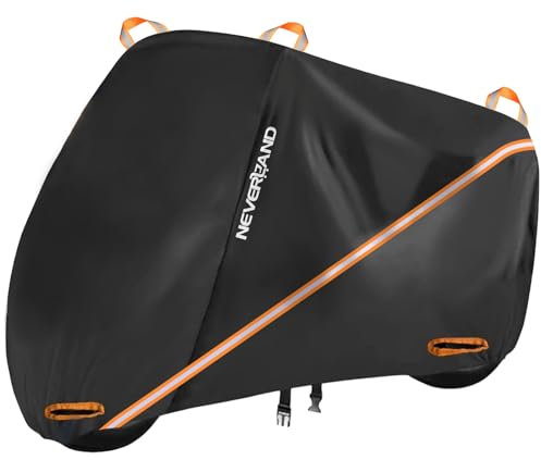 NEVERLAND Motorbike Cover Motorcycle Cover - 190T Polyester Taffeta Waterproof Outdoor Waterproof & Ultraviolet-Proof L 220 * 95 * 110cm 1000PA