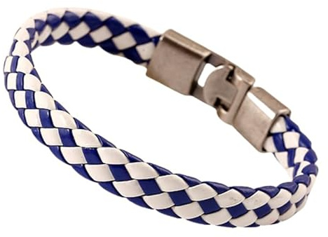 QLEQMZTV Herren Lederarmband, Gedrehtes Gewebtes Lederarmband, Handgefertigtes Geflochtenes Armband, Vintage Punk Glücksschmuck, Geschenk Für Männer Und Frauen