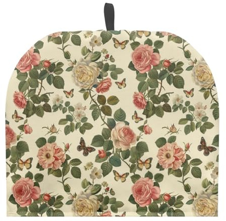 Coloranimal Rose Teekannen-Abdeckung, isolierende Teekessel-Schutzhülle, Teewärmer für Frauen, hitzebeständig, Kaffeekannenschutz, extra dick, Teekannen-Abdeckung, Küchendekoration