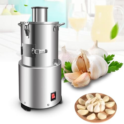 Pelador De Ajos Eléctrico Pelador de ajo Pelador de ajo 200w Pelador de ajo, Máquina peladora de ajo entero, Pela 20 kg/h de ajo, Material de acero inoxidable, Adecuado para pelar ajo seco