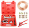 CISSIYOG Kit de rebordeador doble y sencillo para línea de freno, cable de freno de 7,6 m, diámetro de 4,75 mm, acero (16 tornillos + 4 conectores), alicates de flexión, kit de línea de freno