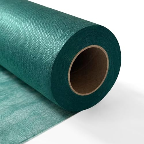 Longing Home Tischläufer Tischband 30 cm x 50 m, 10g/㎡, Dunkelgrün | Einweg Tischdecke Vlies Rolle, stoffähnlich - ideal für Hochzeit, Geburtstag, Taufe, Kommunion, Einschulung, Party & Deko