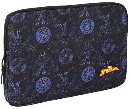 Safta SPIDERMAN ATTACK – Laptop Sleeve 15.6 Inches, Backpack, Ideal for Children of Different Ages, Comfortable and Versatile, Quality and Resistance, 39.5 x 3.5 x 27.5 cm, Black/White, M, Casual