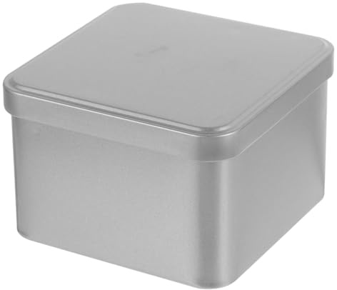 GRIRIW Blechdose Quadratisch Mit Deckel Teedose Für Losen Tee Teebeutelbehälter Aus Blech Stapelbare Metallbox Zur Aufbewahrung Von Schwarzem Grünem Und Oolong-Tee Für Küche Und Haushalt
