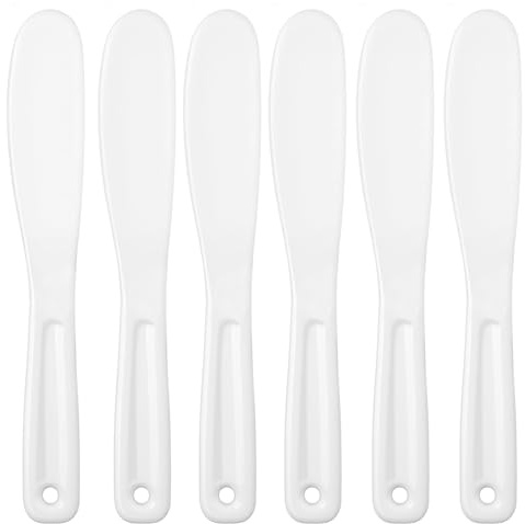 6 Stück Kosmetikspatel Wiederverwendbare, Ymapinc Große Maskenpinsel Kunststoff Kosmetikspatel für Creme zum Auftragen von Masken Mischen Hautpflege Oder Entnehmen von Produkten aus Behältern）