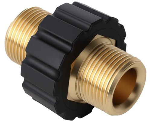 Adaptateur Nettoyeur Haute Pression M22 x 1,5 en Laiton, Raccord Rapide avec Alésage 14 mm, Adaptateur Pour Nettoyeur Haute Pression Compatible Séries K, HD, HDs, Raccord Nettoyeur Haute Pression