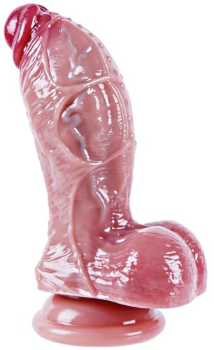 Gode ​​réaliste pour débutant de 14 cm d'épaisseur, petit gode en silicone mignon avec ventouse puissante, petit gode anal courbé pour point G, jouet sexuel court, adapté aux couples gays et lesbiens