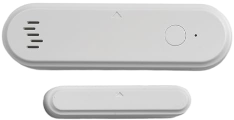 UTTASU Tuya - Sensor de puerta inteligente con Bluetooth y Wi-Fi modo dual, alarma de sonido y luz de 80 dB, control remoto a través de aplicación, para seguridad del hogar y antirrobo