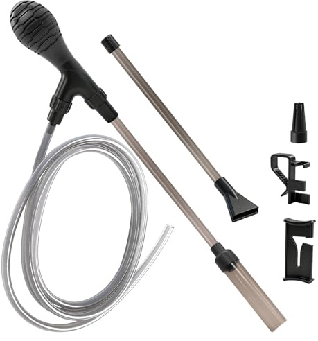 PWGHWG Mulmsauger Aquarium Wasserwechsel Pumpe mit 2M Schlauch, Aquarium Sauger für Manueller Wasserwechsel und Sandreinigung