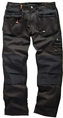 Scruffs herr arbetare plus byxor, svart, 34W lång EU