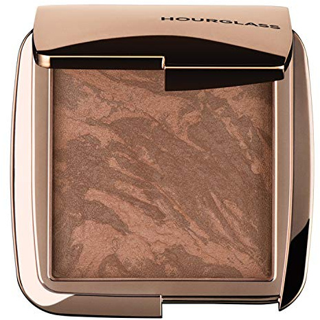 Hourglass Ambient Lighting Bronzer in Radiant Bronze Light. Highlighting Bronzer for a Natural Sun-Kissed Glow. Vegan and Cruelty-Free.