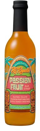 BG Reynolds Natural Tiki Cocktail Cane Syrup, Passion Fruit, 375 ml, Packaging May Vary
