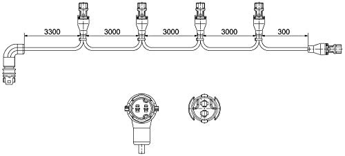 HELLA 8KB 340 820-421 Anschlussleitung, Seitenmarkierungsleuchte - EasyConn