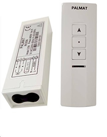 PALMAT Récepteur à commande radio sans fil pour moteur tubulaire de volet roulant avec 1 émetteur à 1 seul canal radio