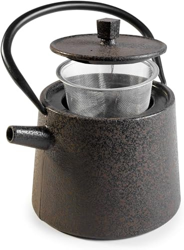 Ibili - Théière en Fonte Nara, 1,2 Litre, Intérieur Émaillé, Compatible avec les Plaques à Induction