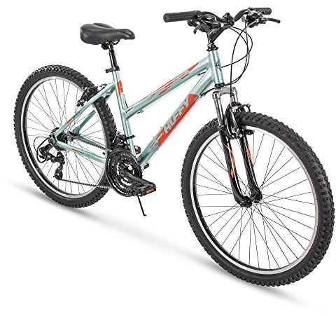 Huffy Hardtail Mountain Trail Bike 24 inch, 26 inch, 27.5 inch, 26 inch wheels/15 inch frame, Gloss Metallic Mint