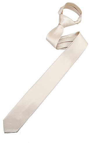 The Tie Co™ Men's Slim 4.5cm Plain Satin Tie (Champagne)