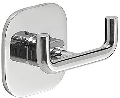 Gedy G-Teide Appendiabiti da Parete, Misure: 5,3X6,5X4,1 CM, Appendi Abiti in Acciaio Inox e Cromall, Finitura cromata, Fissabile con Biadesivo 3m, Design R&S, 2 Anni di Garanzia, Cromo