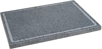 Lava Grill M_BISTECCHIERA 40x30 cm Pietra LAVICA Etna Piastra LEVIGATA per Forno E Barbecue Cottura Carne, Pesce, Verdura, Pane E Pizza