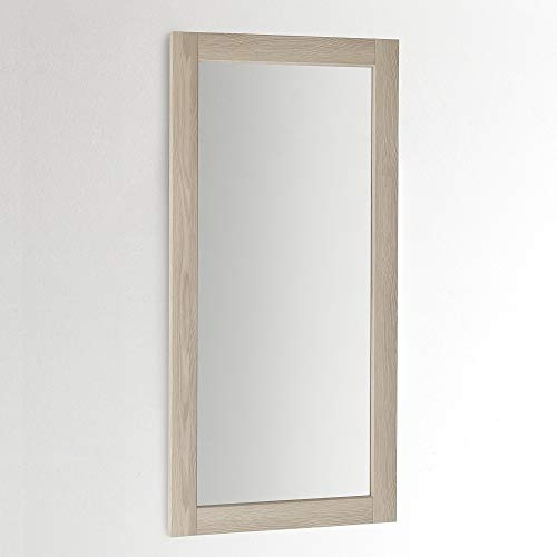ARHome Wandspiegel, 120 x 60 cm, Esche Creme, Spiegel, Made in Italy